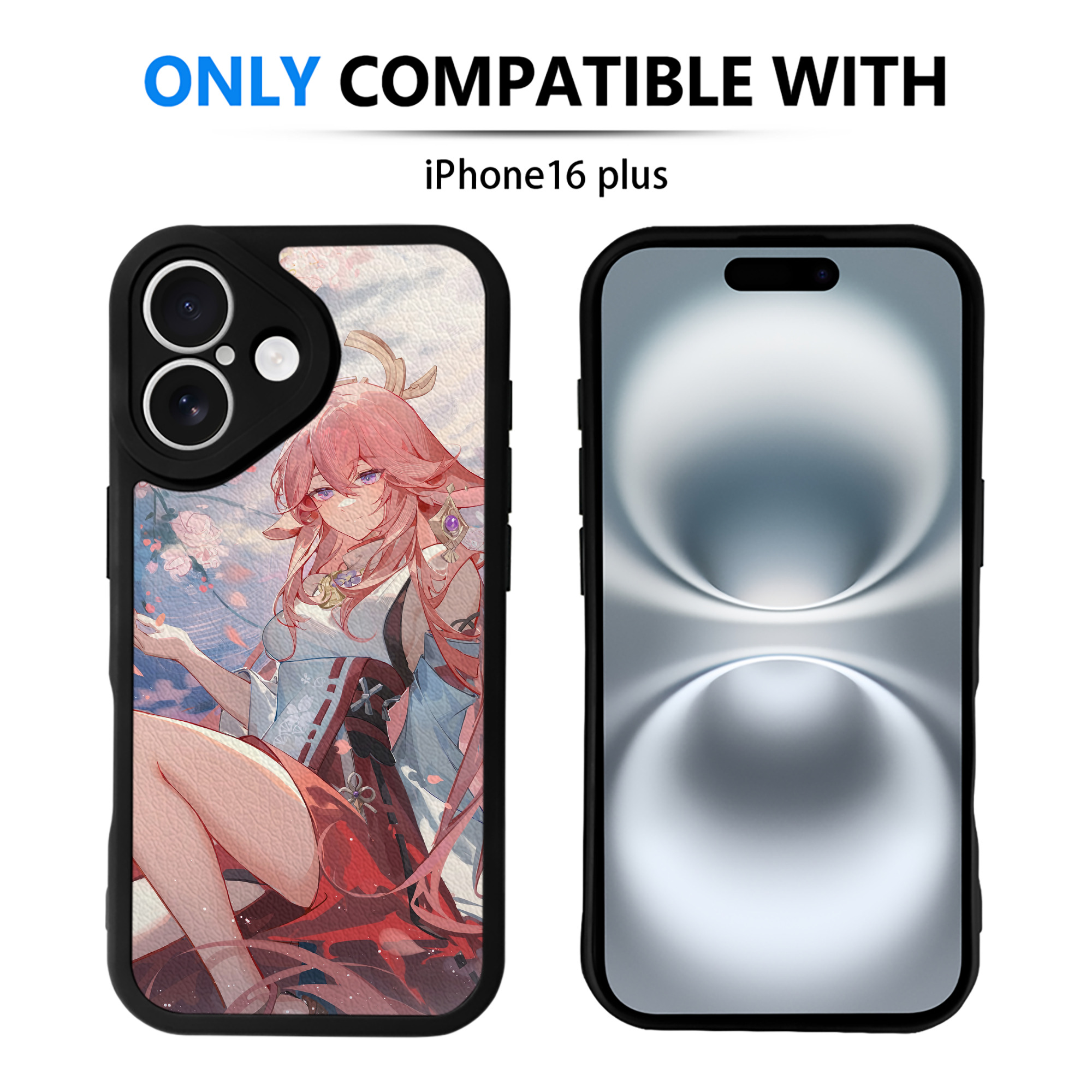 げんし神 genshin 【iPhone 16シリーズ対応】シリコンスマホケース（レザー調） 材質：シリコン